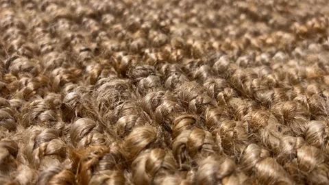 Macro Brown Woven Carpet, Slider Shot Stock Footage 252154225
