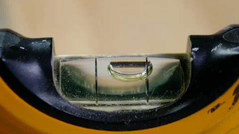 Macro of bubble level Stock Footage 138956370