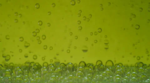 Macro bubbles of water on green background Stock-Footage 36543657