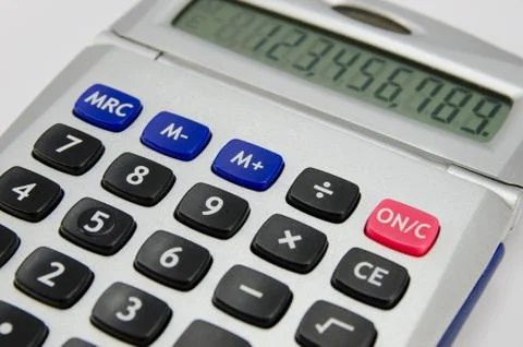 Macro of calculator Stock-Fotos