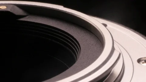 Macro camera lens rotates Stock Footage 104055301