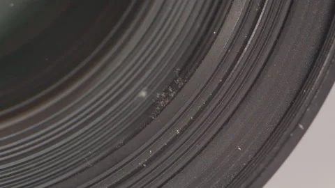 Macro camera lens rotates Stock Footage 203804085