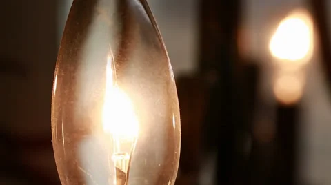 Macro candelabra light bulb Stock Footage 35859418