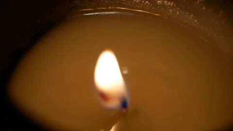 Macro Candle Flame Stock Footage 201102557