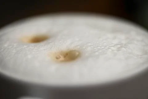 Macro of cappucino Foto stock