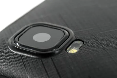 Macro Cellphone Digital Camera. Smartphone Camera Lens Closeup. Stock Photos