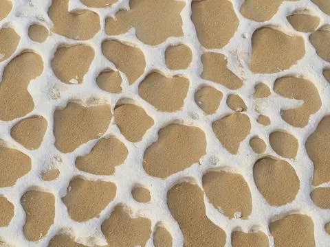 Macro chalk and sand pattern White Desert near Bahariya Oasis Egypt Africa 写真素材
