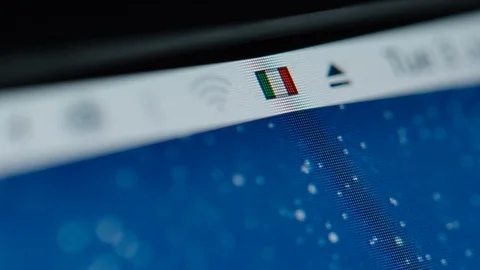 MACRO: Changing of keyboard language - US to Italian Video stock 91727941