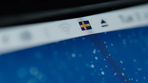 MACRO: Changing of keyboard language - US to Swedish Stock Footage 91727963