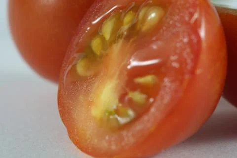 Macro cherry tomato Stock Photos
