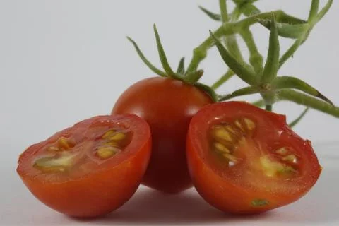 Macro cherry tomatoes Stock Photos