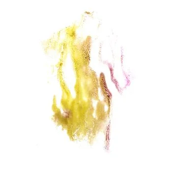 Macro  Cherry, yellow spot blotch texture isolated on a white ba Illustrazione stock