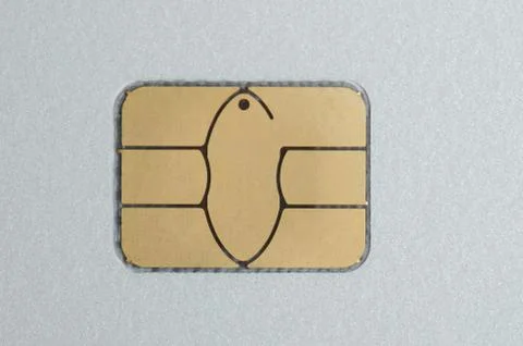 Macro of chip debit card Stock Photos