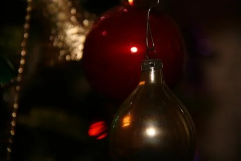 Macro On Christmas Balls Stock Photos