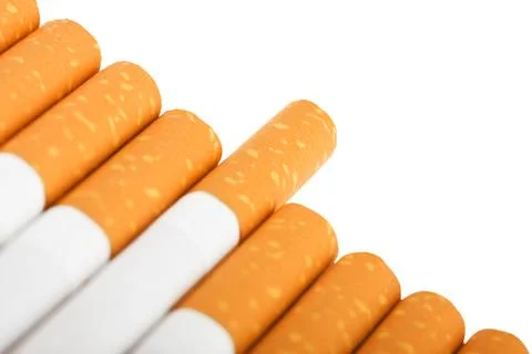 Macro of cigarettes Stock Photos