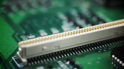 Macro Circuit Flyover - shallow focus Stock Footage 370289