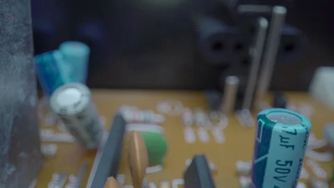 Macro Circuits, Fly Over Stock Footage 99562765