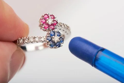 Macro of cleaning ring Foto stock