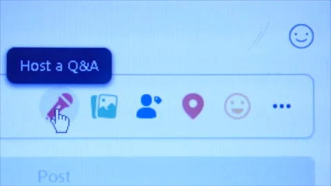 Macro Close Up of All Facebook 'Post' functions 動画素材 158208608