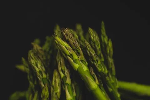Macro close up of asparagus Stock Photos