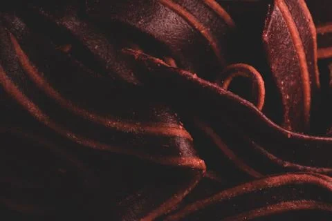 Macro close up of bacon shaped Dog treats snack Stock Photos