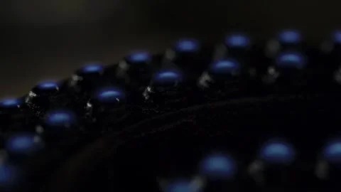 Macro close-up of blue flames on a kitchen stove Video stock 301666048