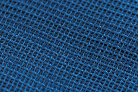 Macro Close-up of Blue Mesh Texture 库存照片