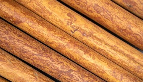 Macro close up cinnamon sticks surface showing natural spice texture and or.. Stock Photos