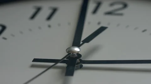 Macro Close Up of Clock Ticking Stock Footage 341987207