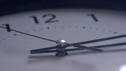 Macro Close Up of Clock Ticking Stock Footage 341987245