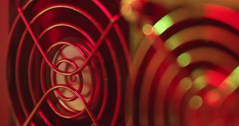 Macro close up of cooling fans on computer Stock Footage 145105697