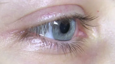 Macro Close-up eye Beauty blinking Stock Footage 57882145