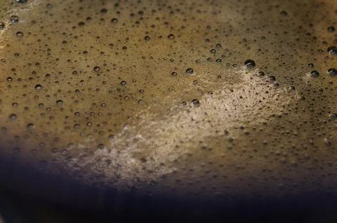 Macro close-up of freshly brewed coffee Stock Photos