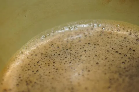 Macro close-up of freshly brewed coffee Stock Photos
