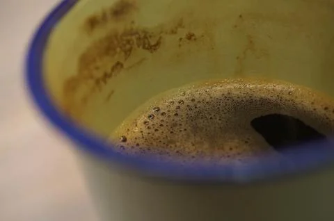 Macro close-up of freshly brewed coffee Stock Photos