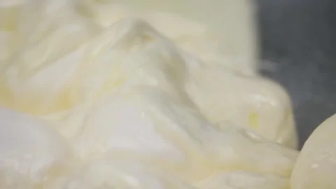 Macro Close-up of Gooey Melting White Marshmallows on a Golden Dessert Pie Stock Footage 337751638