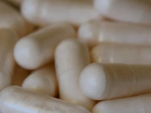 Macro Close-up of A Heap of Capsules, Selected Focus Stock Photos