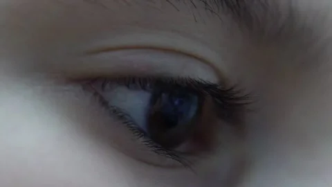 Macro Close Up Of Human Eye Watching Phone Screen Stock Footage 153177910