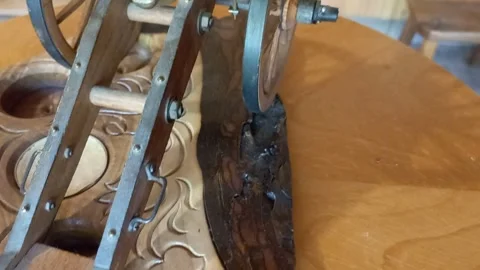 Macro Close Up Inlay Woodwork Private Interior Stock Footage 341768593