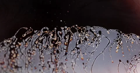 Macro Close Up of Iridescent Abstract Patterns on a Soap Bubble Surface Stock Footage 346168570