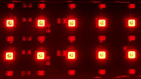 Macro close up of led light emitting diode light. Semiconductor device prod.. Stock Footage 338298808