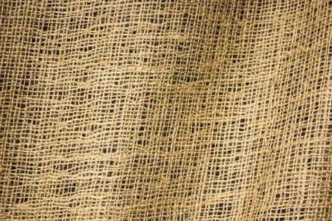 Macro close up of linen textile fabric material simple background textured su Stock Photos