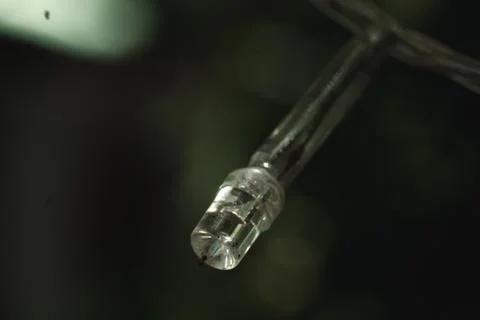 Macro Close-up old small burned out white pale plastic Light emitting diode LED Stock Photos