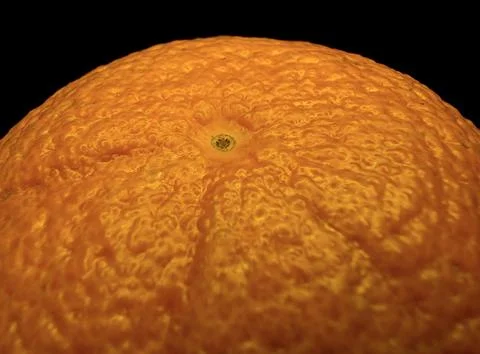 Macro Close-Up of Orange Peel Texture - Bright Citrus Fruit Surface Foto stock