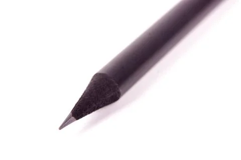 Macro close up of pencil tip isolated on the white background Stock Photos