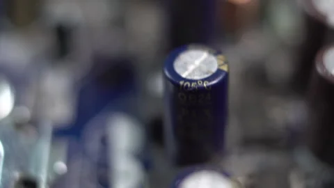 Macro Close Up pf Computer Motherboard Components, Electronic Waste For Stock Footage 328469466