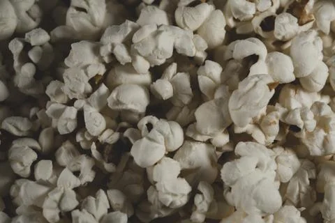 Macro close up of pop corns, selective focus Stock Photos