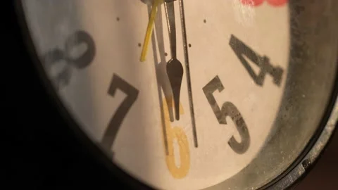 Macro close up shot of clock, watch. Time concept with macro camera. Timepiec Stock Footage 173111107