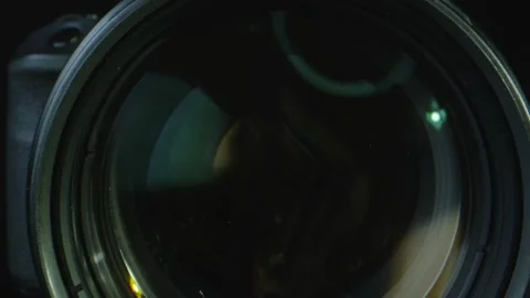 Macro close-up shot of DSLR camera Stock Footage 130680998