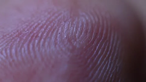Macro close up shot from a man finger and finger prints and dirty on the surface Stock Footage 254600681